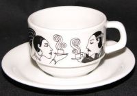 Avant garde RETRO Cappuccino Cup & Saucer Set